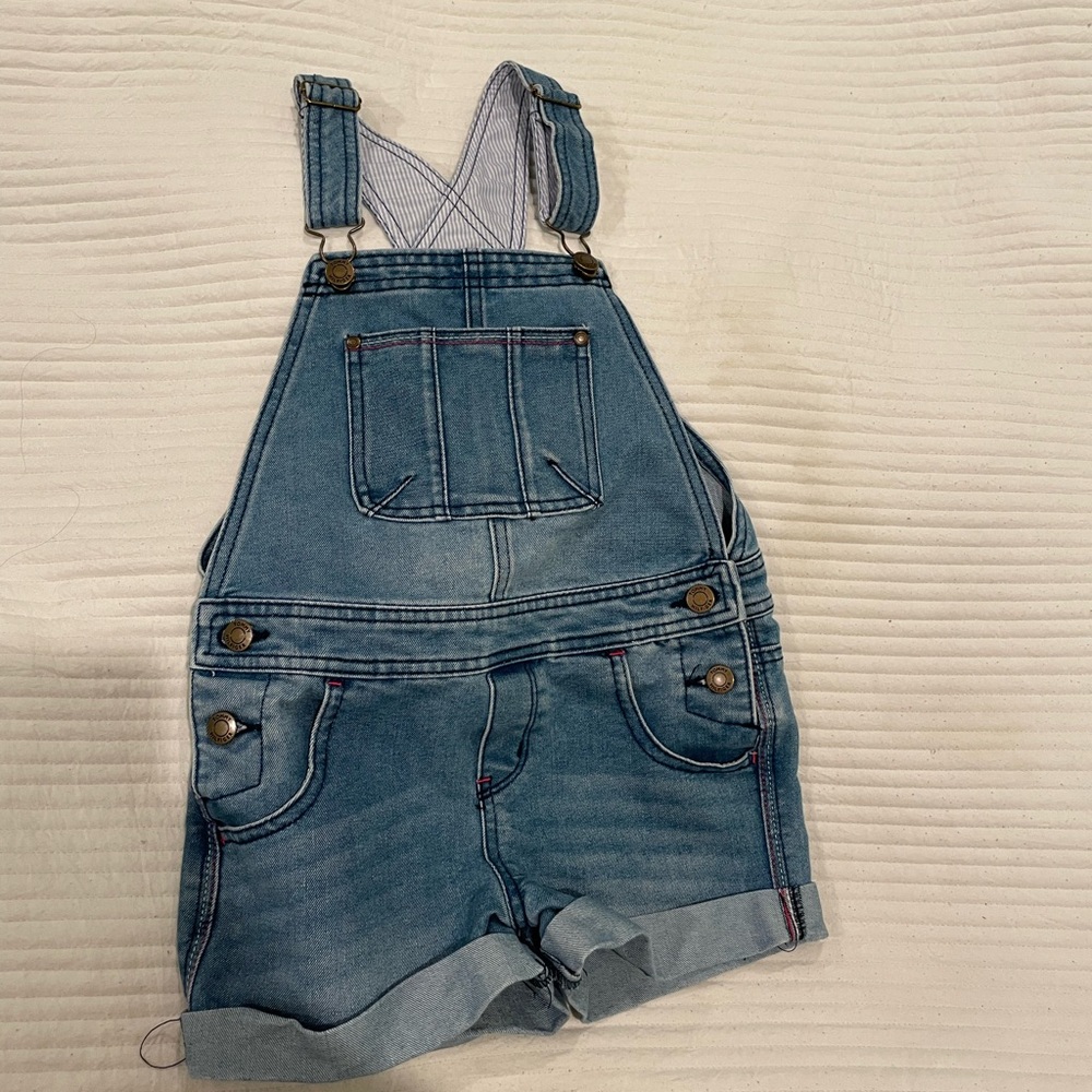 Kids Blue Denim Tommy Hilfiger Overalls (7years old, Small)